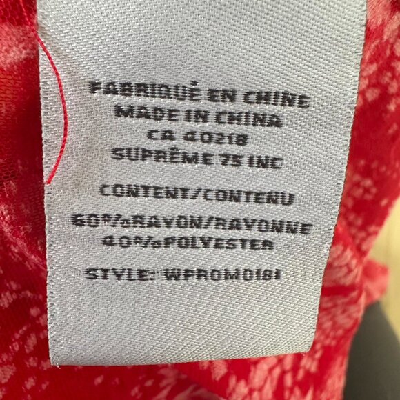 Y2K KARV Lace Top – Sheer Red Graphic Tee - Picture 6 of 7